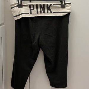 PINK Cropped Yoga Leggings